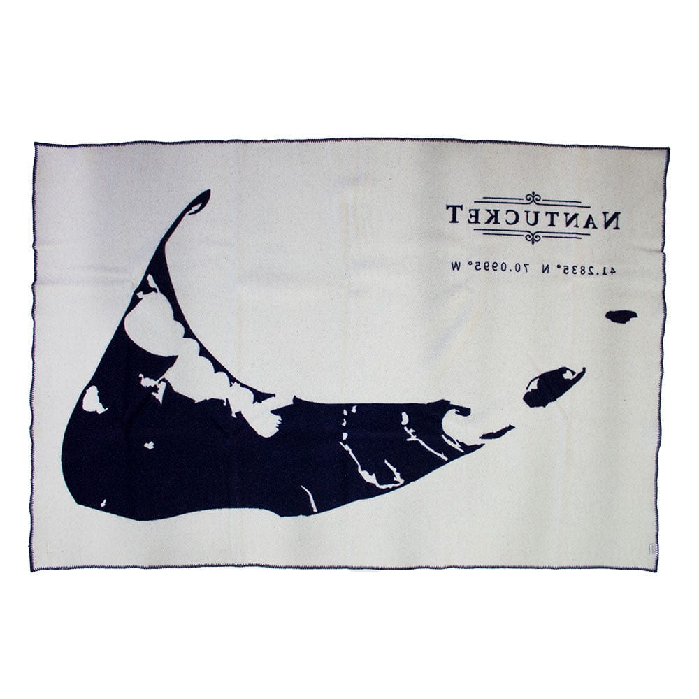 Faribault Mill 42" x 65" Map Nantucket Wool  Throw