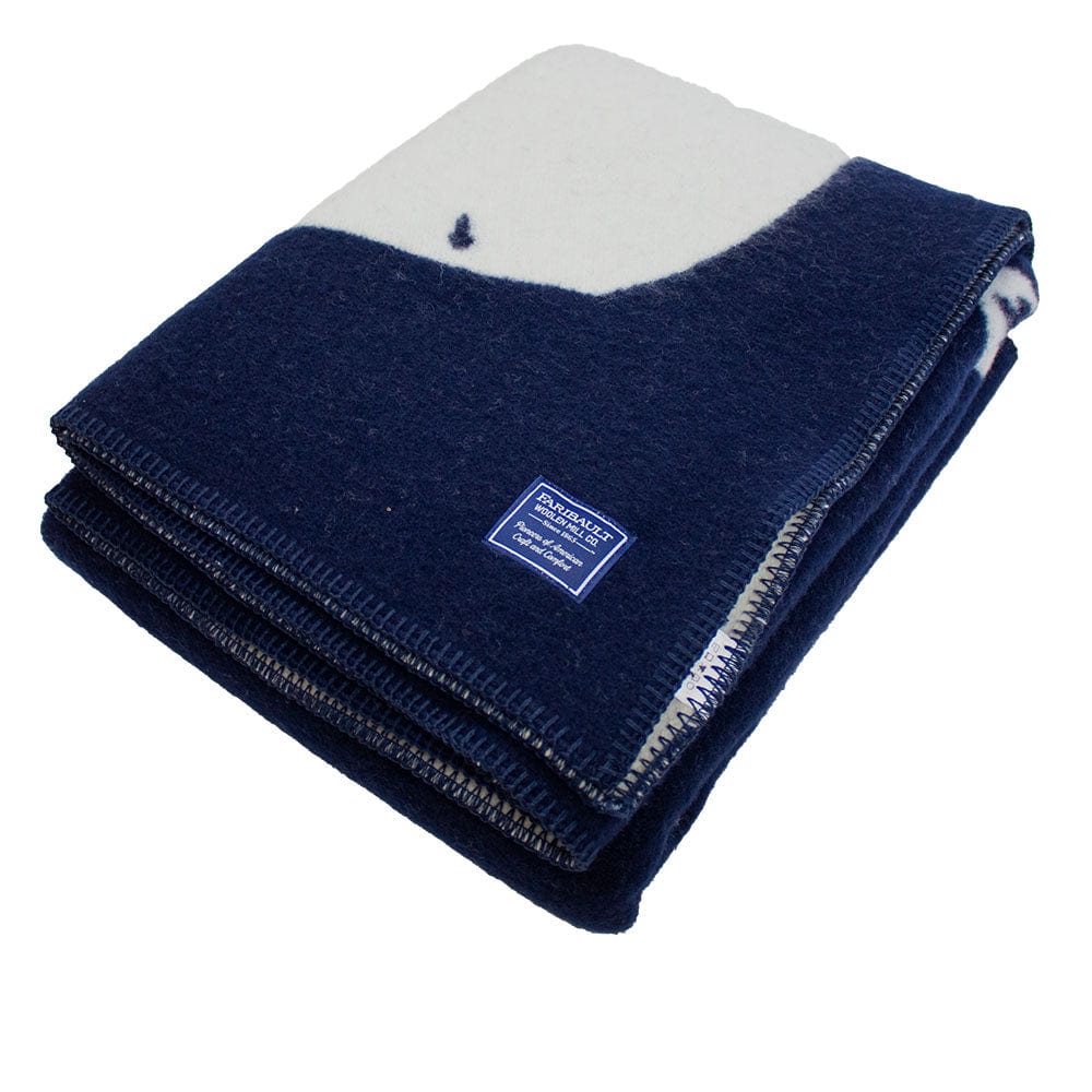 Faribault Mill 42" x 65" Map Nantucket Wool  Throw