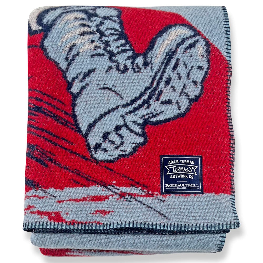 Faribault Mill 48" x 68" Adam Turman Paul Bunyan & Babe the Blue Ox Throw