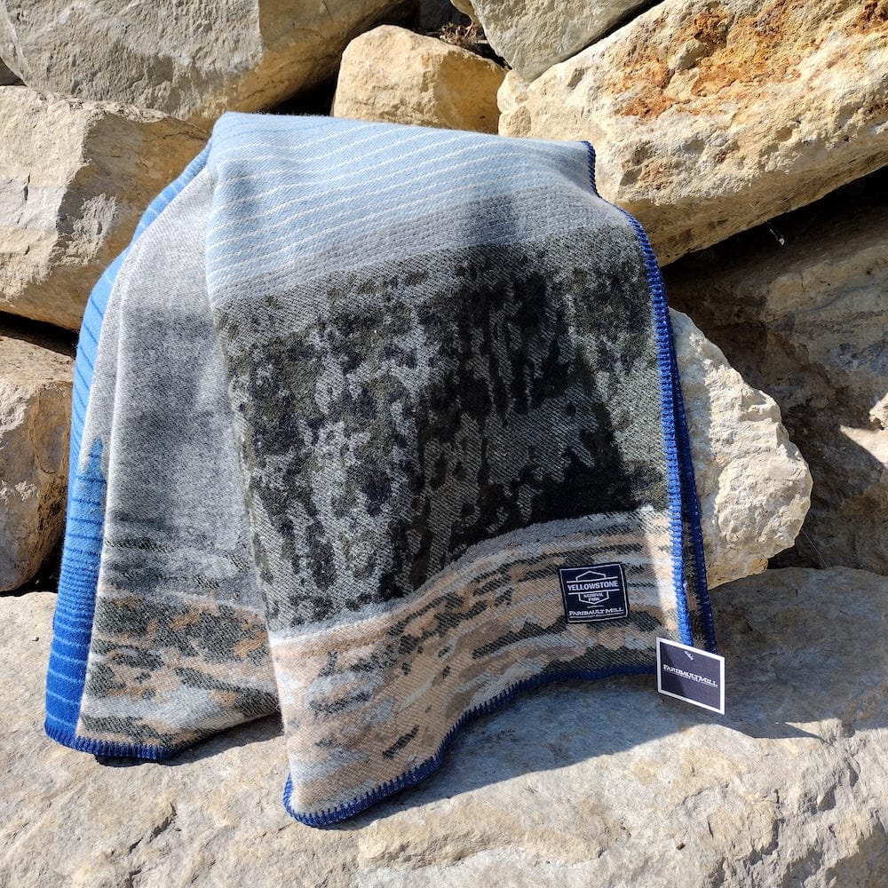 Faribault Mill 48" x 72" Yellowstone National Park Wool Throw