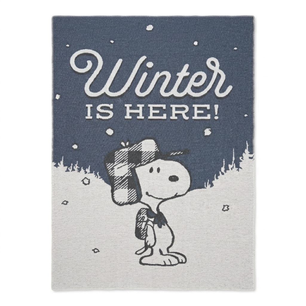 Faribault Mill 50" x 60" North Star Peanuts Winter is Here Throw