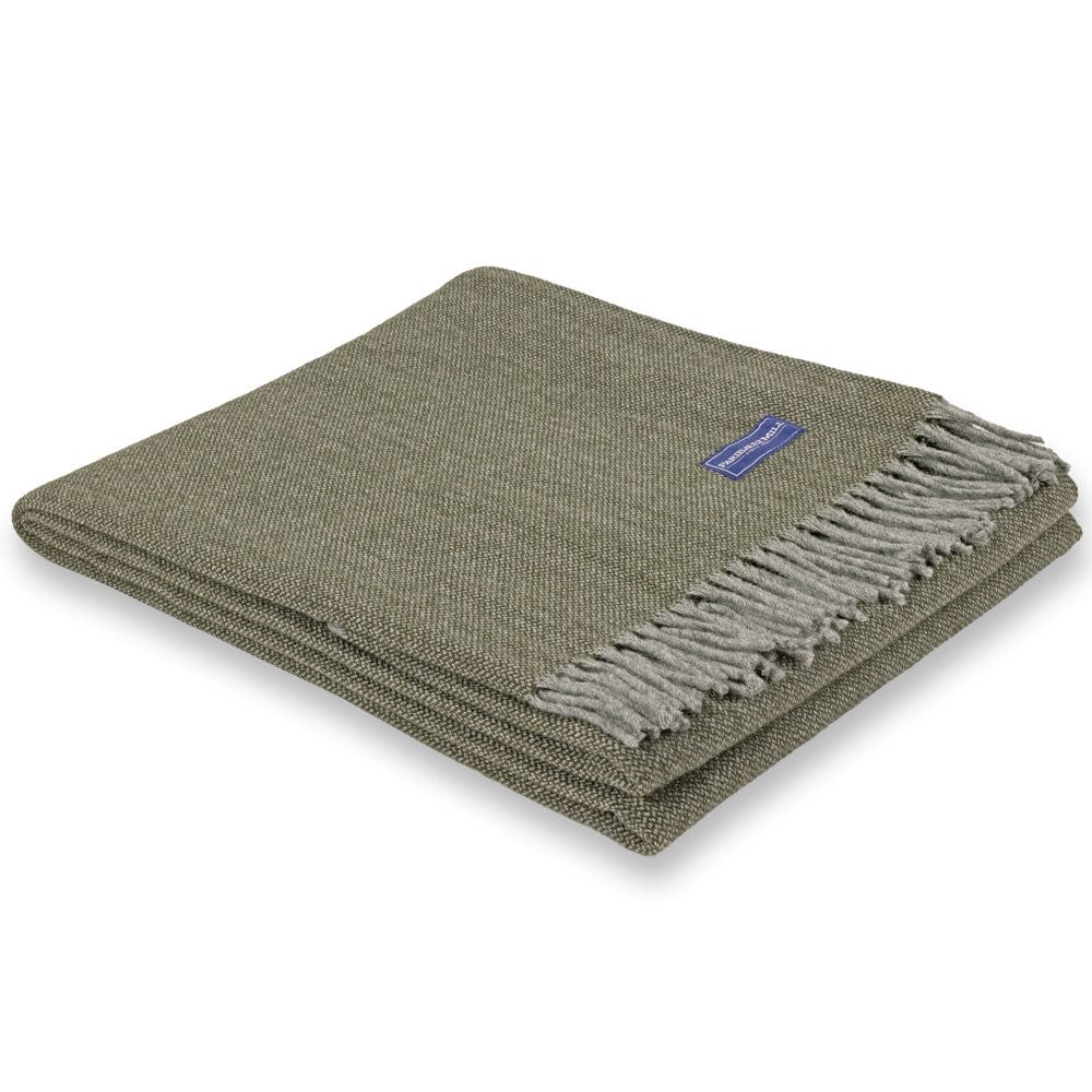 Faribault Mill 50" x 66" Factory Second Ashby Twill Wool Throw - Olive