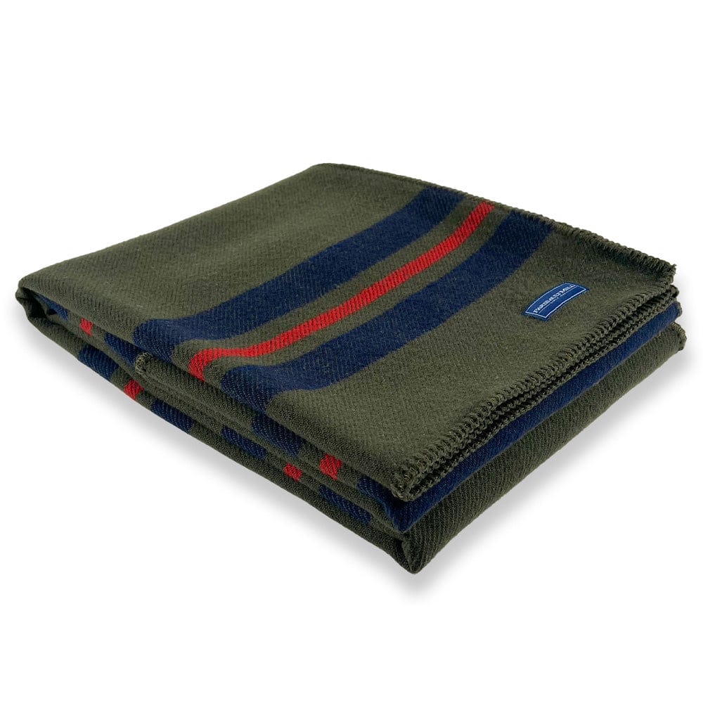 Faribault Mill 50" x 72" Factory Second Olive Cabin Wool Throw