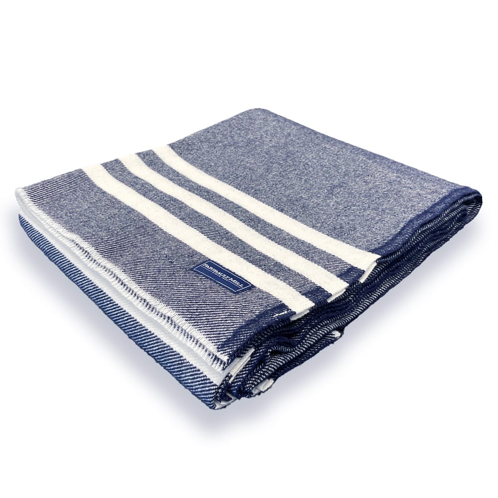 Trapper Wool Throw - Navy