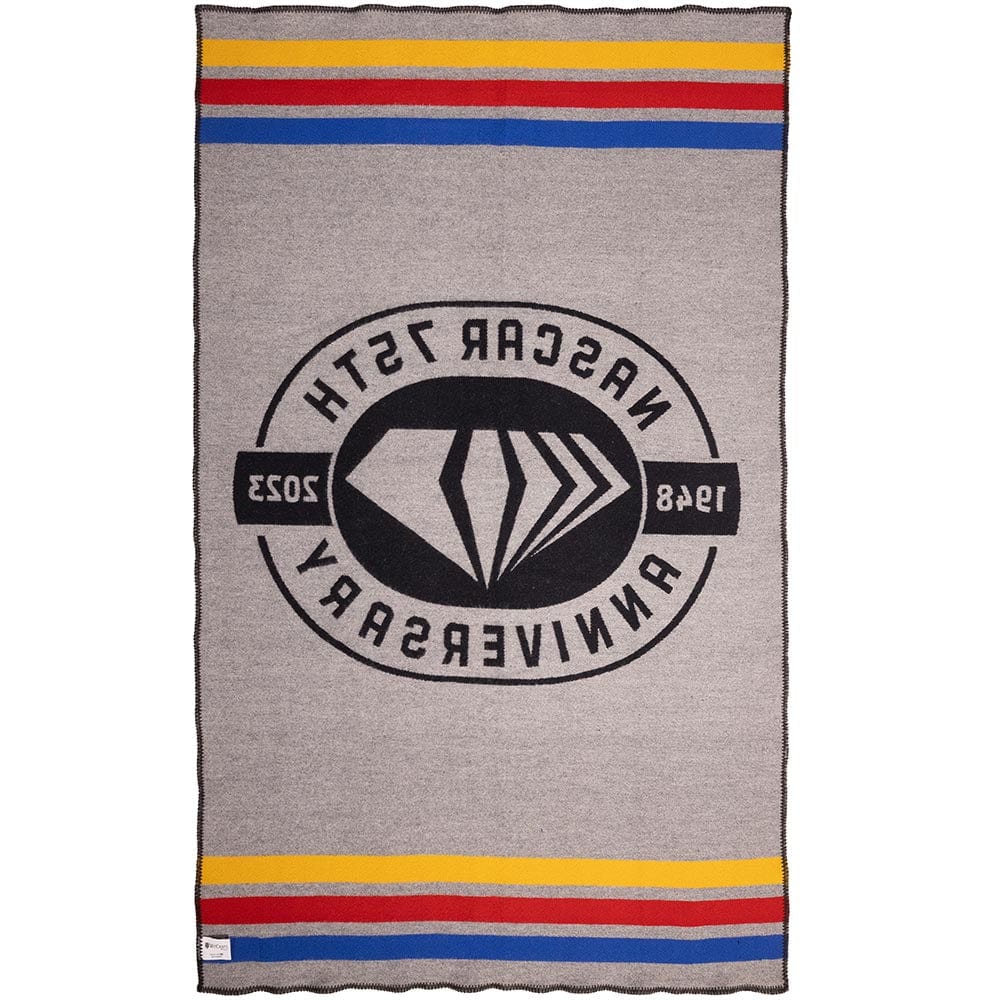 Nascar 75th Anniversary Wool Throw active Current Dry clean or hand wash personalization