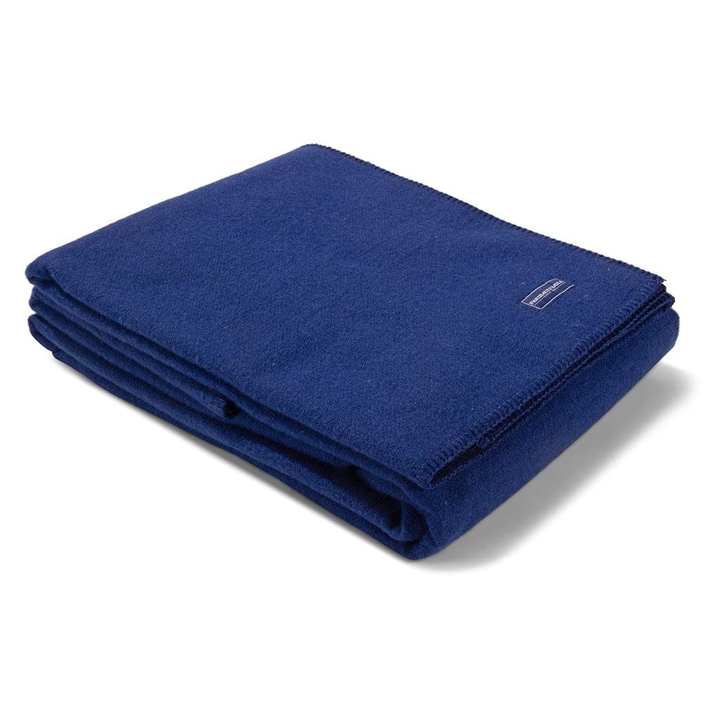 Faribault Mill Factory Second Pure & Simple Wool Blanket - Admiral Blue