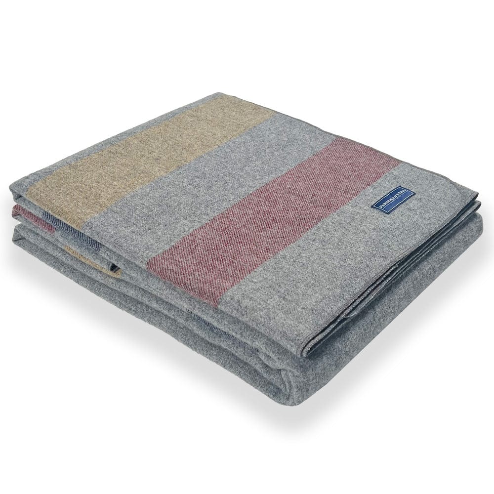 Faribault Mill Gray / Twin Factory Second Frontier Lightweight Wool Blanket - Gray