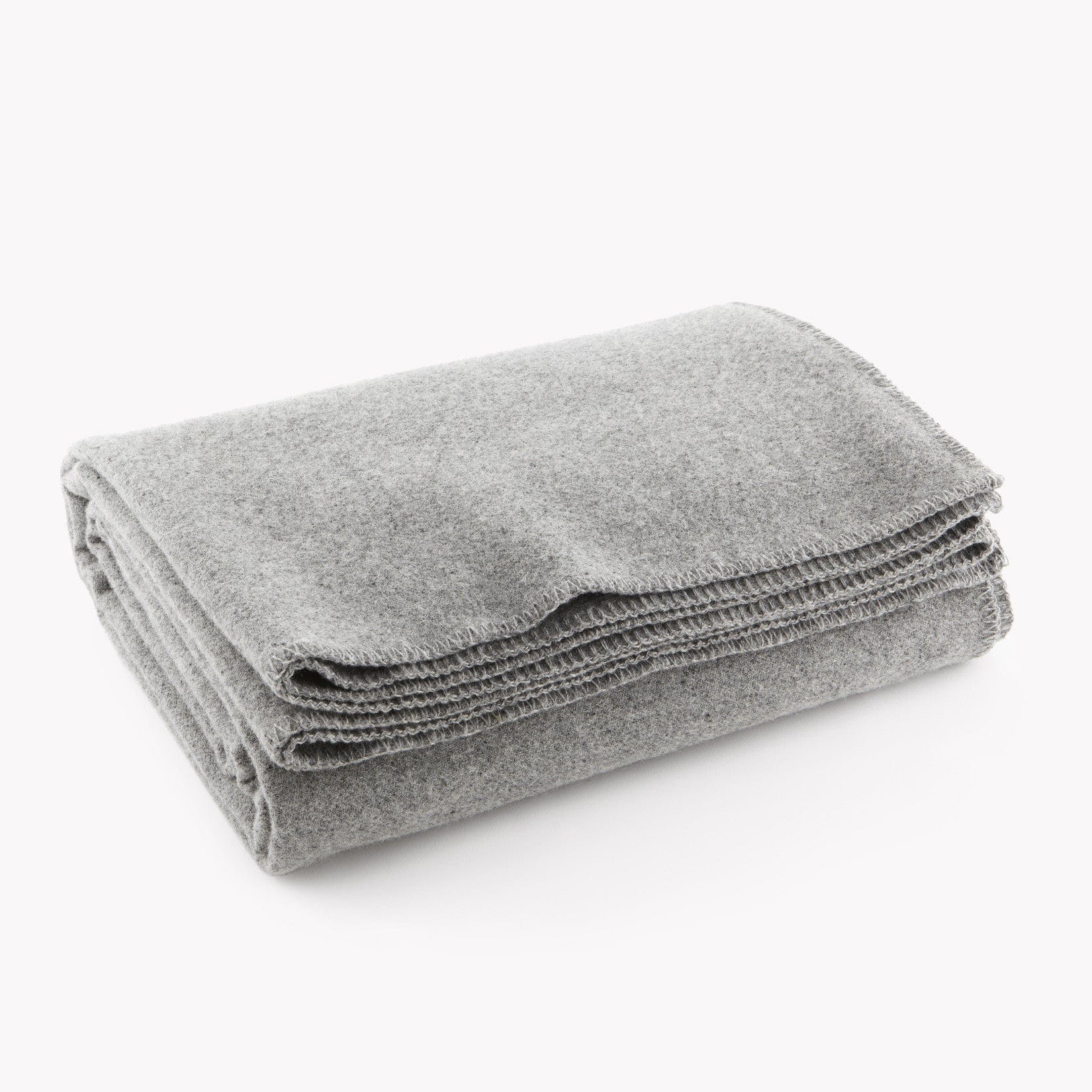 Color Variation Factory Second Pure & Simple Wool Blanket - Heather Gray active machine washable Solids