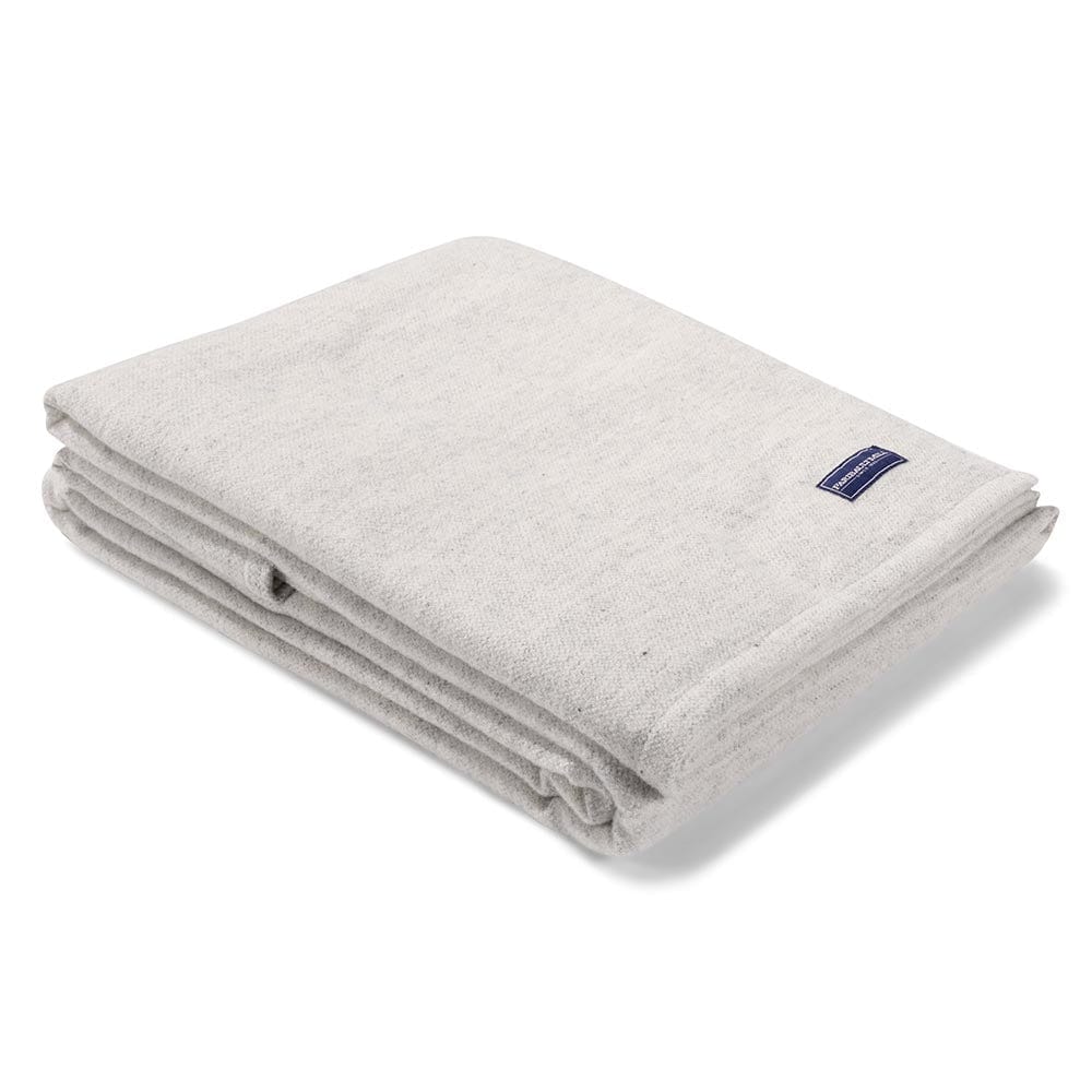 Faribault Mill Lakefront wool blanket in natural