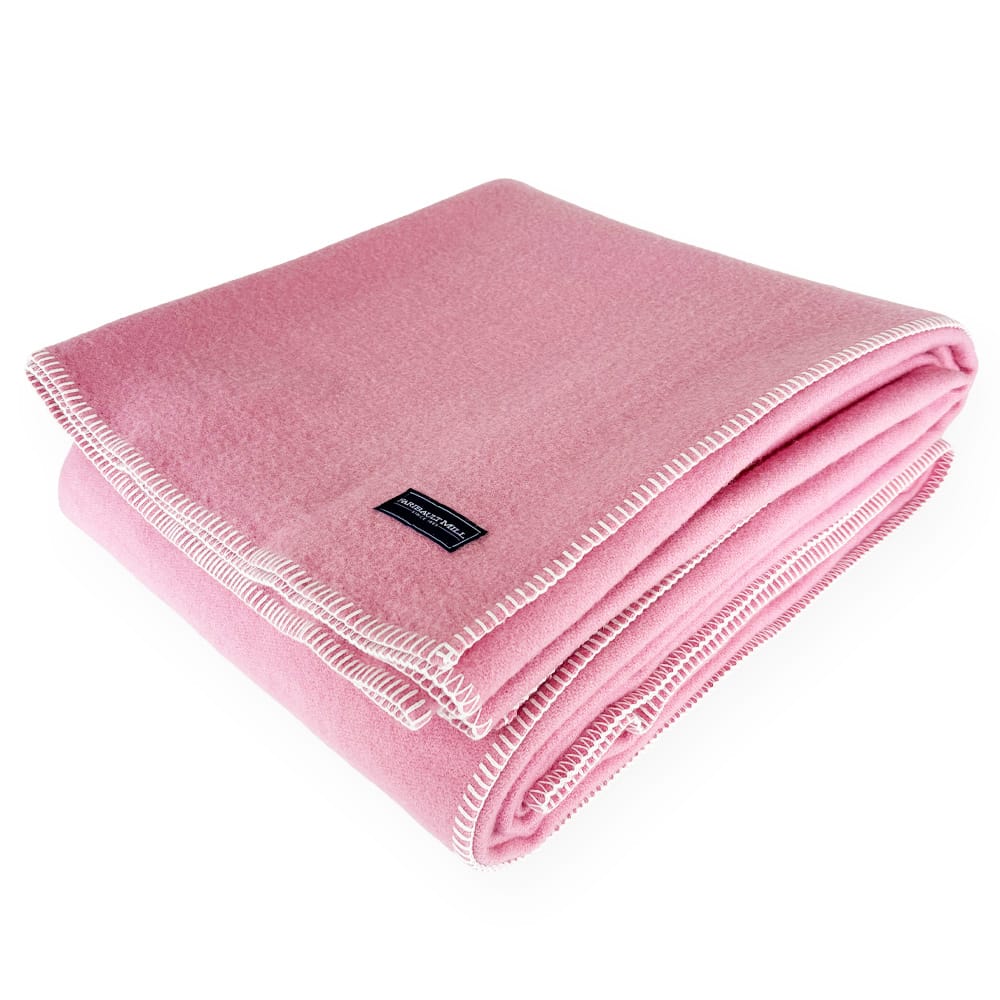 Faribault Mill Light Pink Pure & Simple Wool Blanket