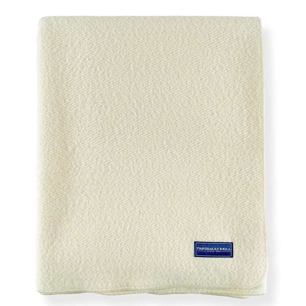 Faribault Mill Natural / Twin Factory Second Summit Wool Blanket - Natural