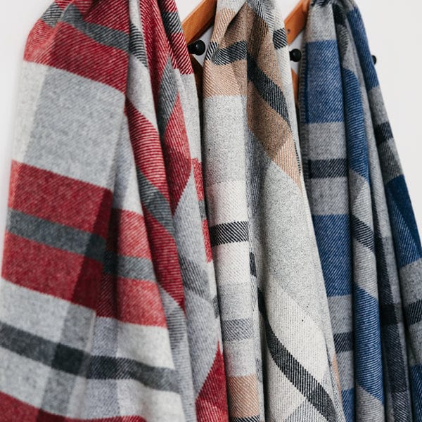Faribault Mill Northfield Plaid Wool Throw Blanket
