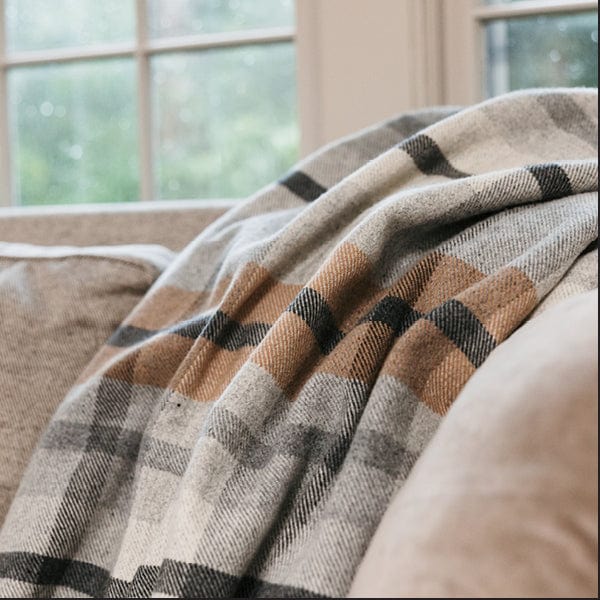 Faribault Mill Northfield Plaid Wool Throw Blanket