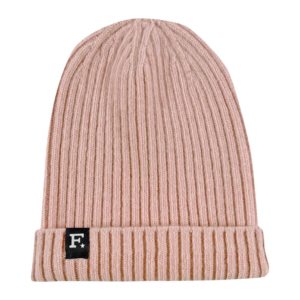 Faribault Mill One Size Lambswool Rib Beanie - Light Pink