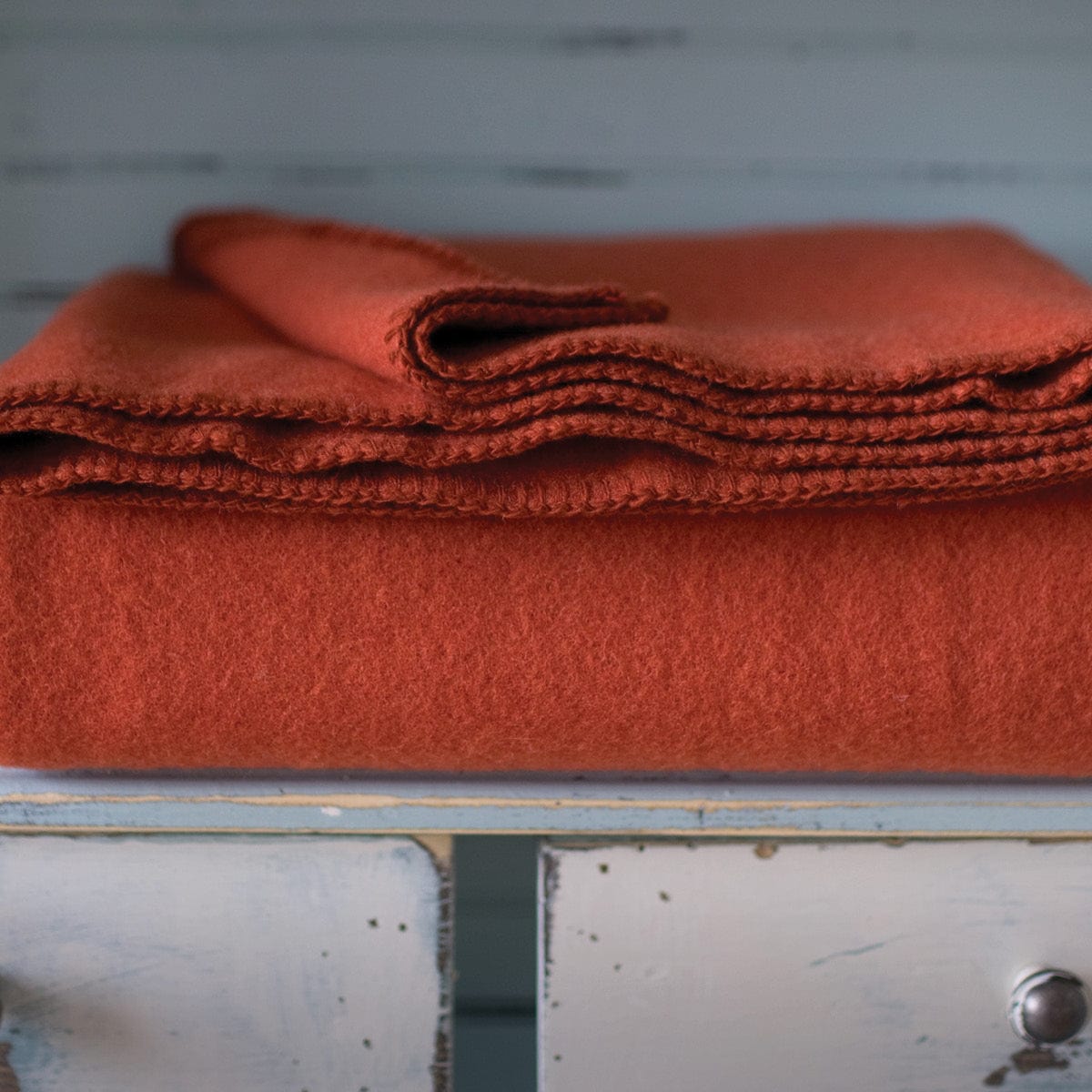 Pure & Simple Wool Blanket - Terracotta
