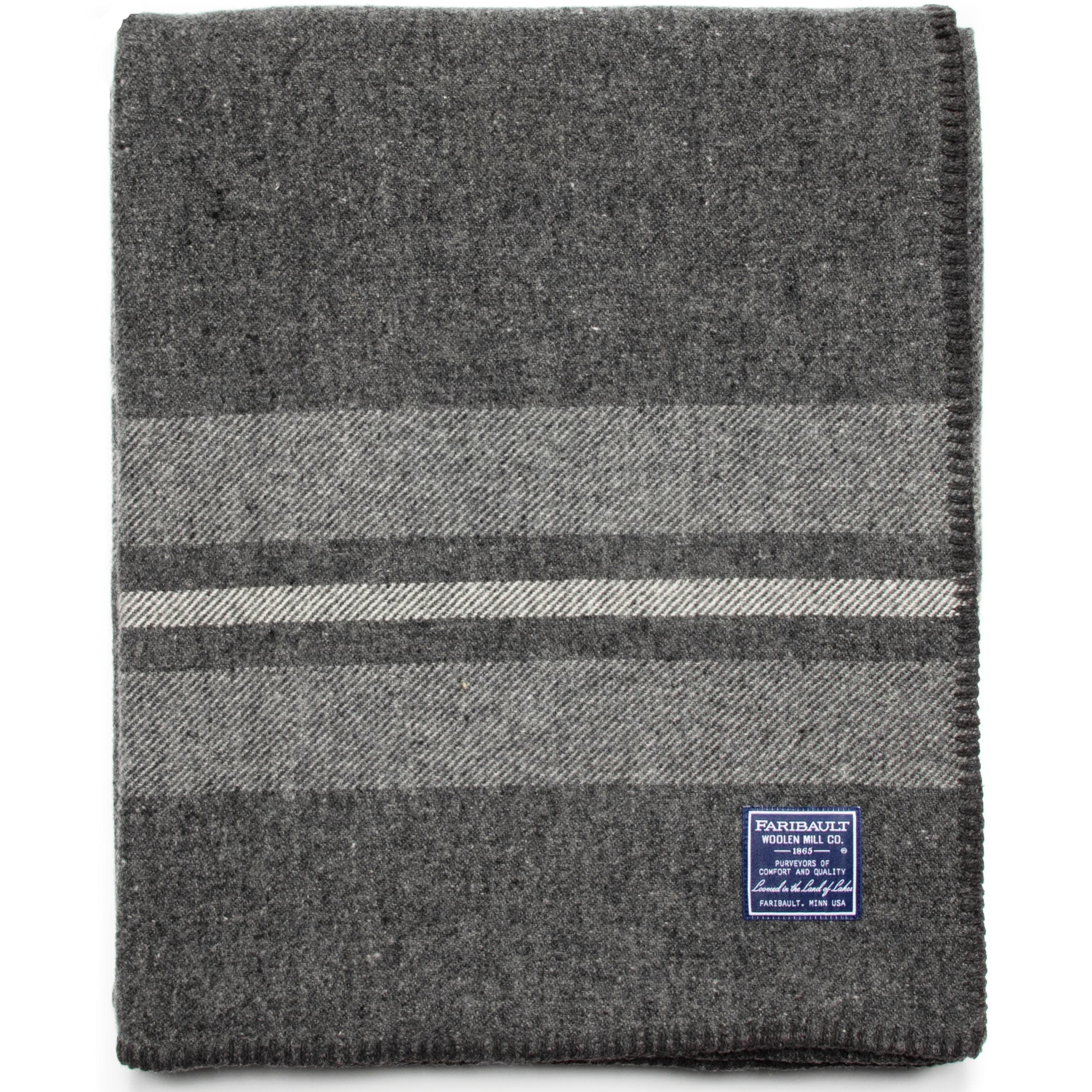 Factory Second Cabin Wool Blanket Charcoal