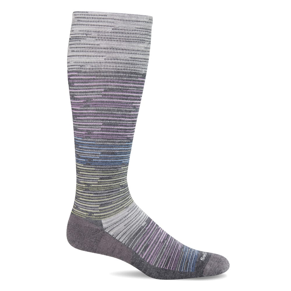 Faribault Mill S/M Sockwell Women's Good Vibes Knee High Socks - Charcoal