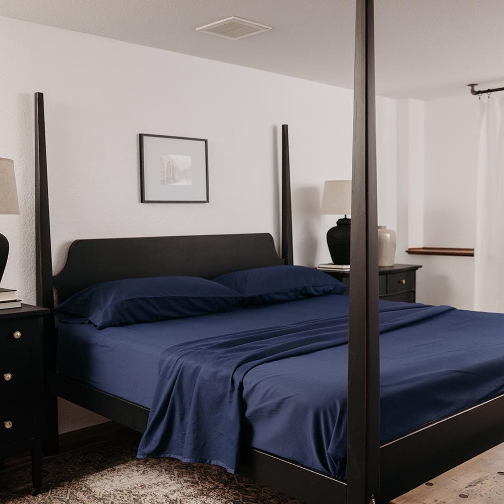 Faribault Mill Sheet Set - Navy