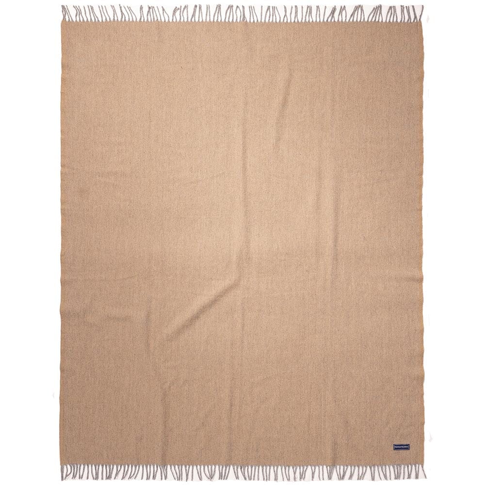 Factory Second Ashby Twill Wool Throw - Heritage Beige active machine washable Solids