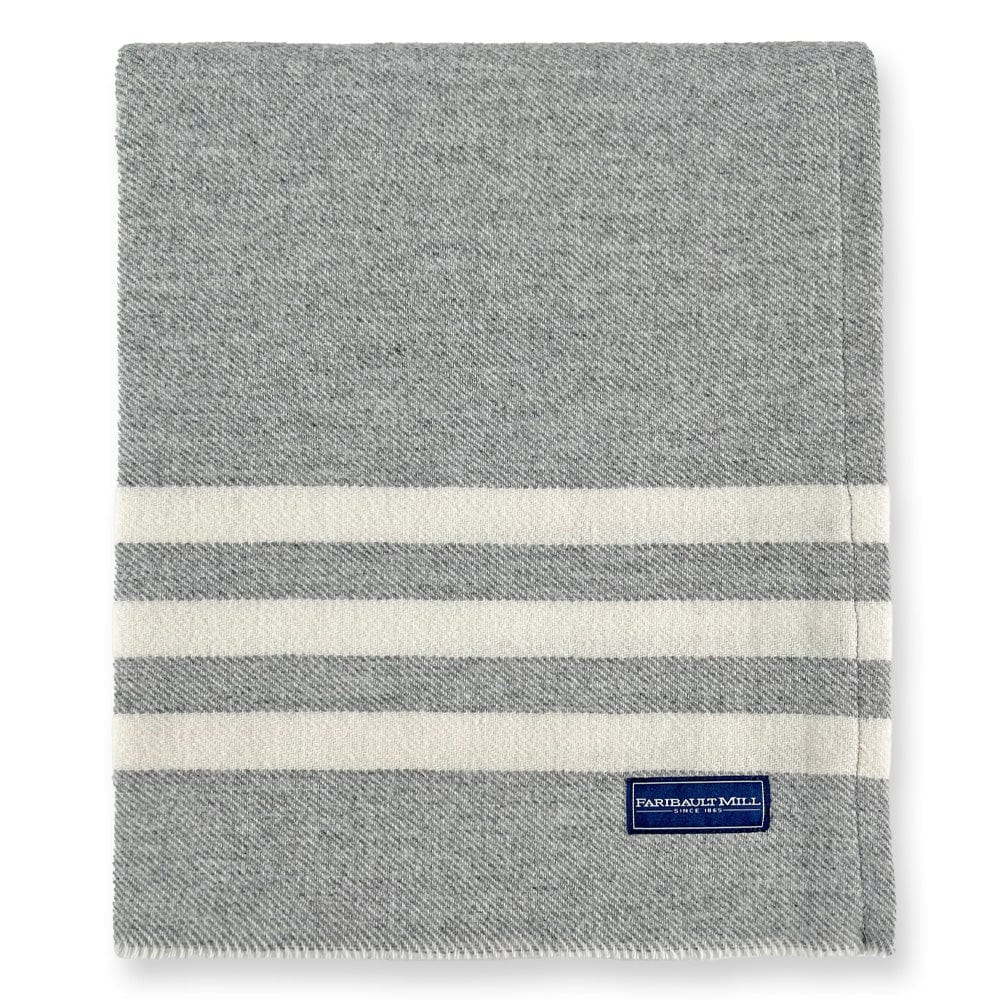 Factory Second Trapper Wool Throw - Gray - Gray / 50" x 72"
