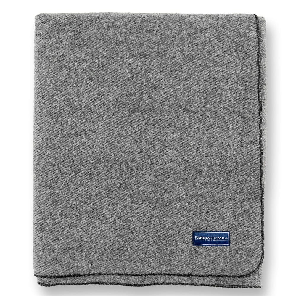 Faribault Mill Twin Factory Second Summit Wool Blanket - Black