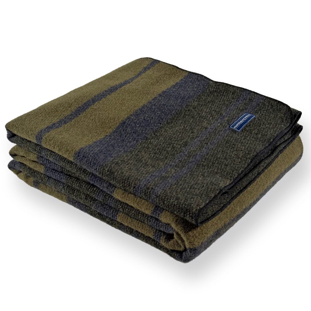 Faribault Mill Twin Timberline Stripe Wool Blanket