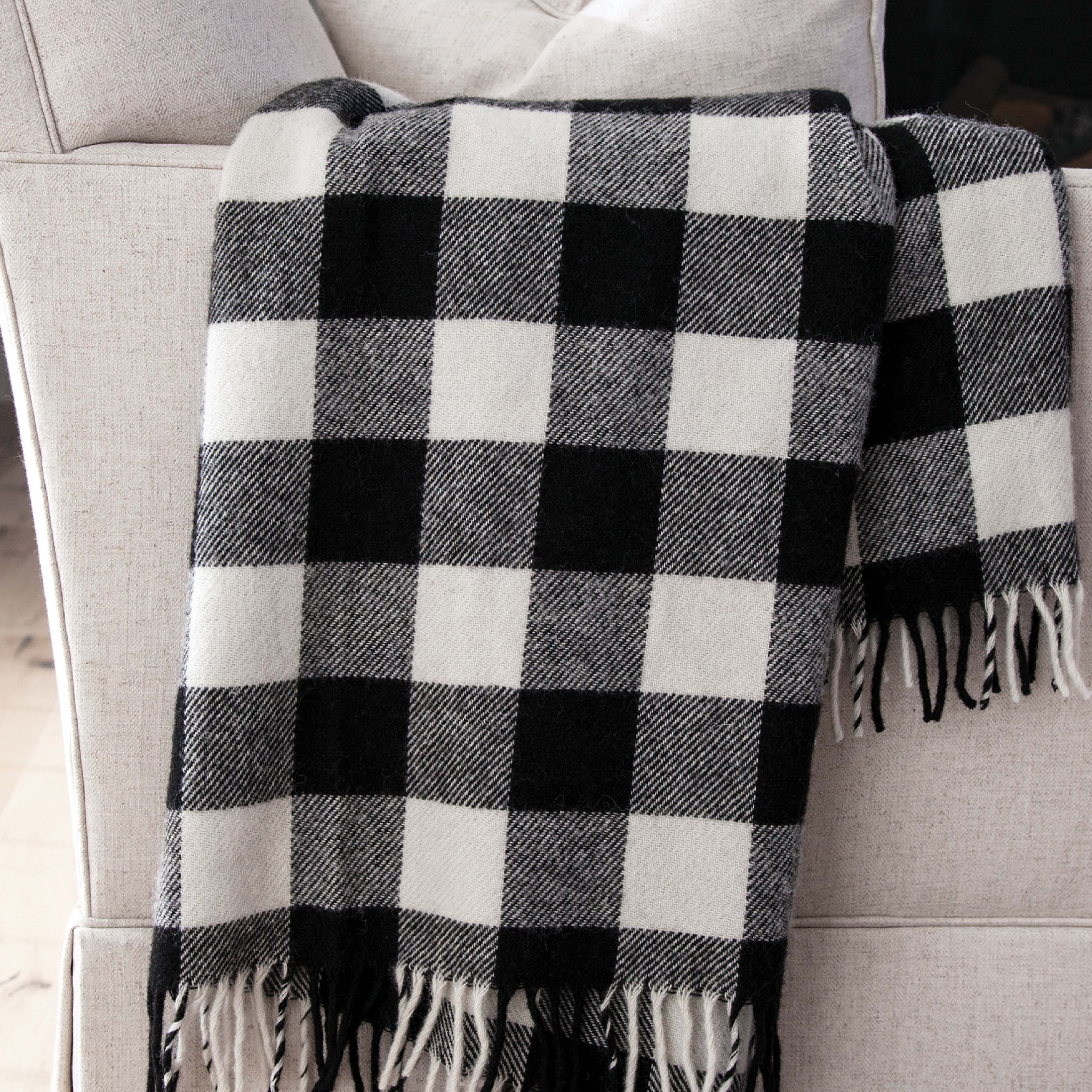 Buffalo Check Wool Throw Blanket active Current Full Price group-gallery machine washable Patterns & Plaids personalization