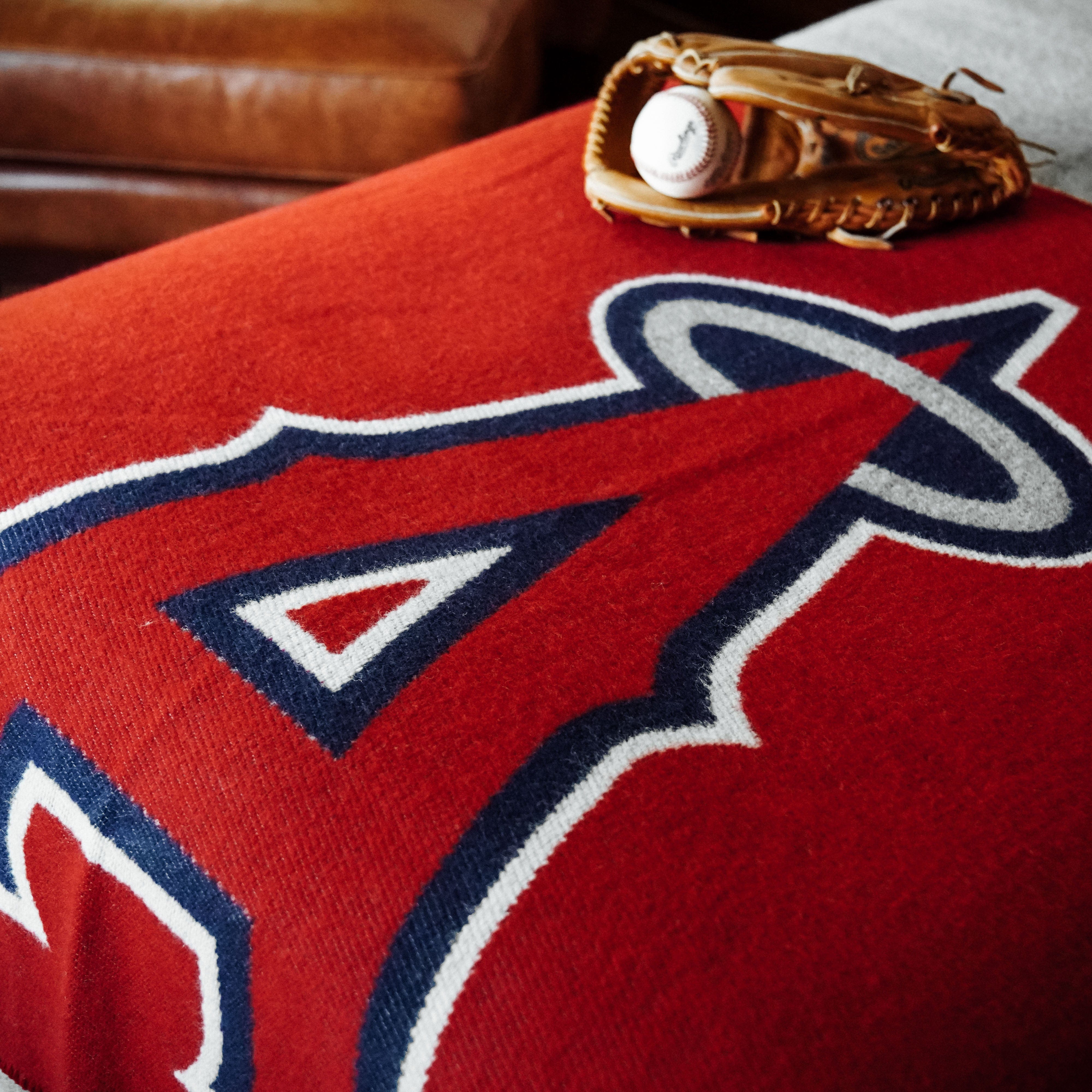Los Angeles Angels Wool Throw Blanket active Current Dry clean or hand wash Full Price MLB personalization