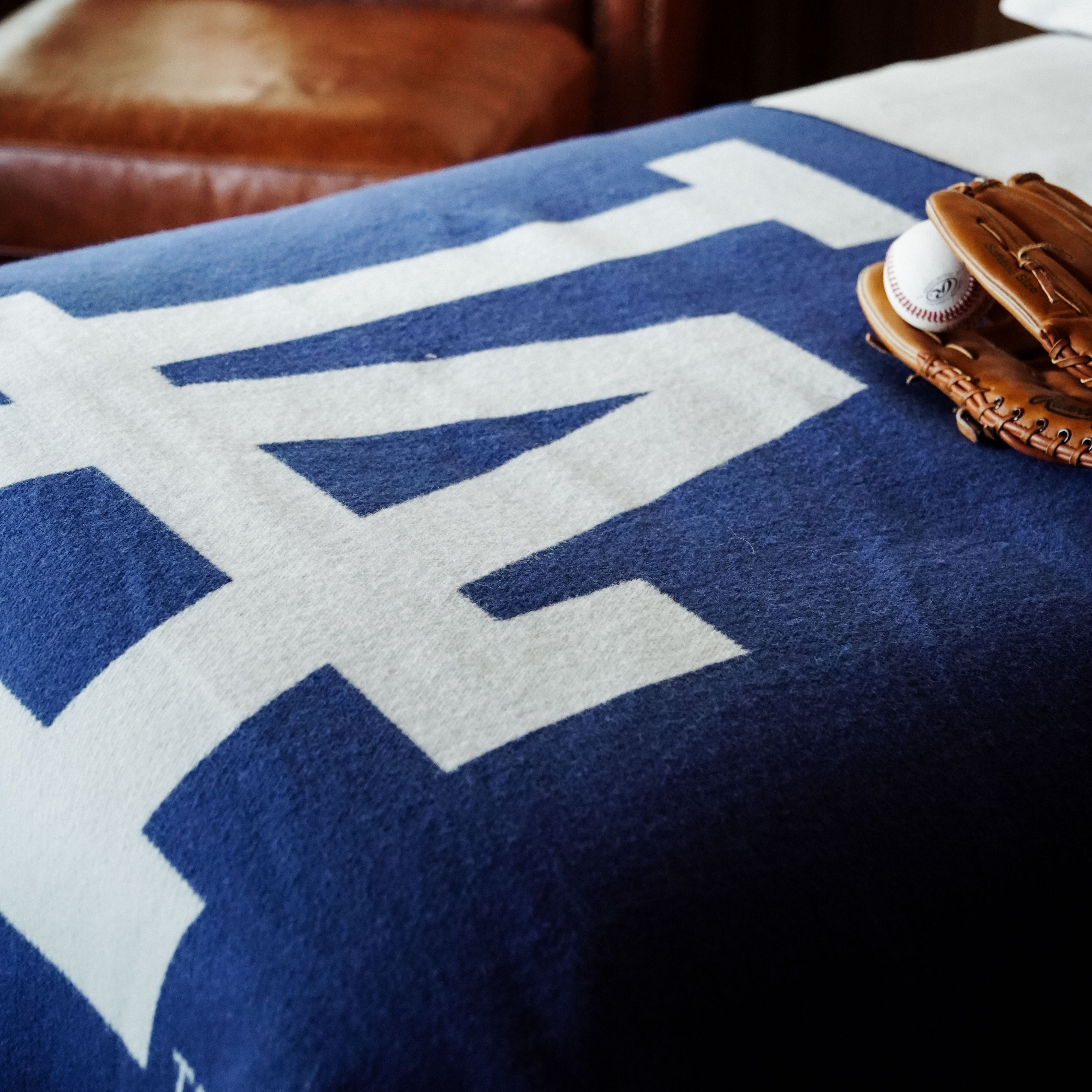 Los Angeles Dodgers Wool Throw Blanket active Current Dry clean or hand wash Full Price MLB personalization
