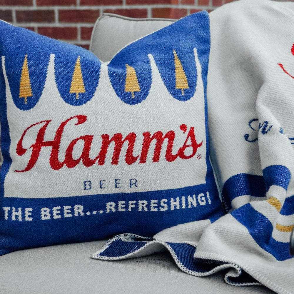 Hamm's Can & Coaster Pillow Case active Current Dry clean or hand wash Hamm's Beer Pillow Case Sale