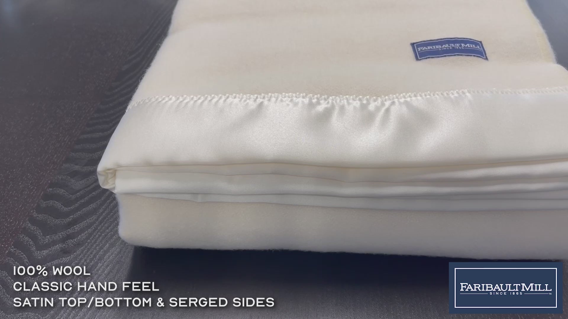 Pure & Simple Satin Wool Blanket - Bone White
