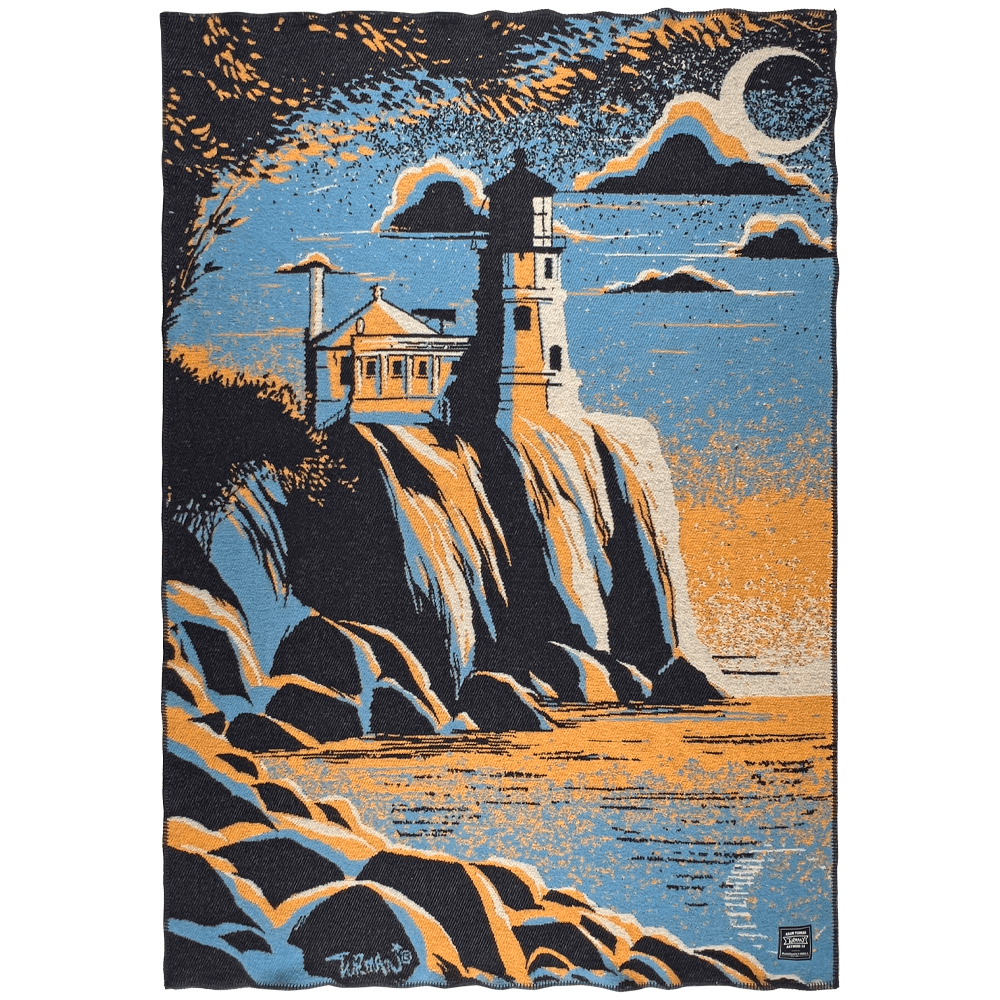 Adam Turman Wool Throw Split Rock Lighthouse