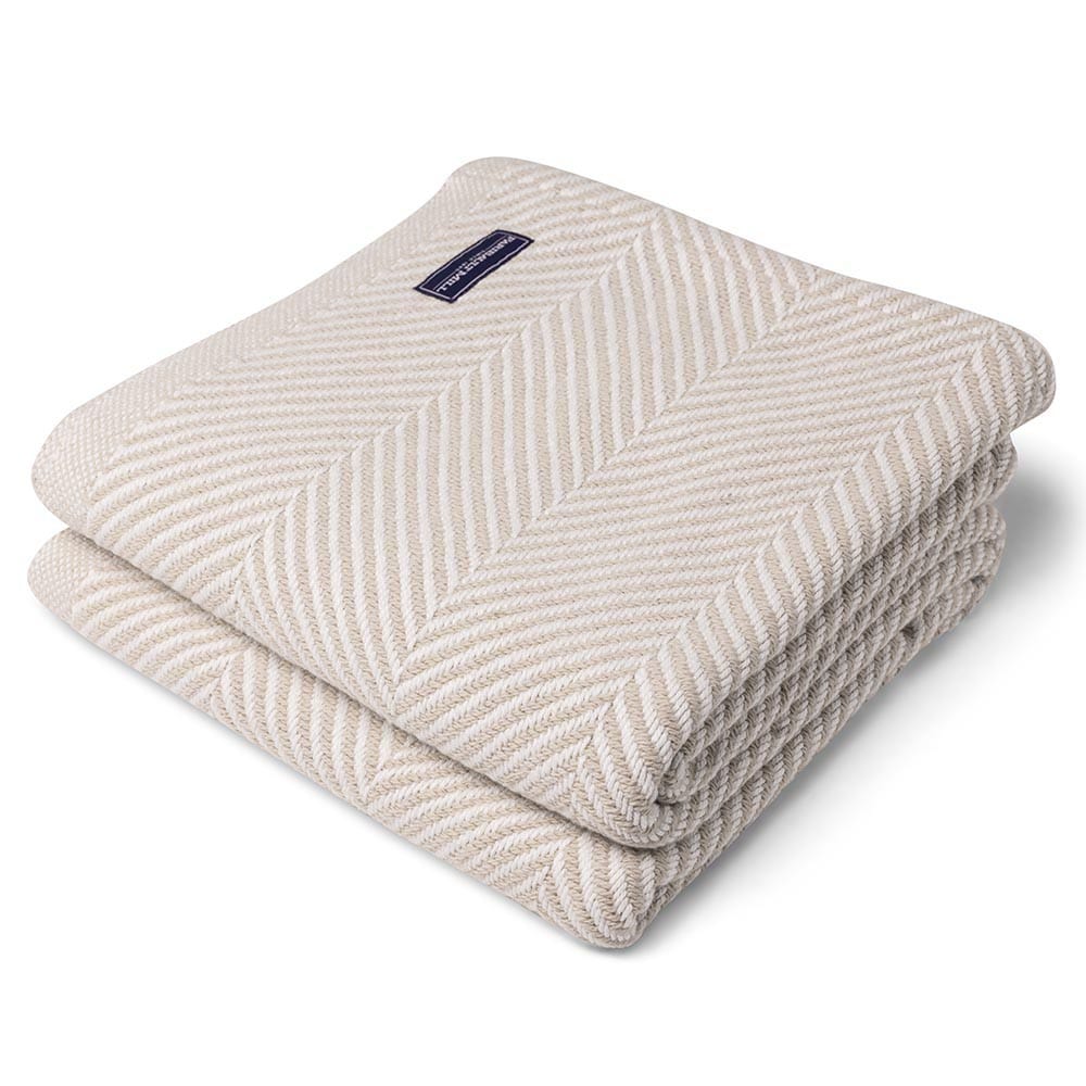Monhegan Cotton Throw Without Fringe Oyster