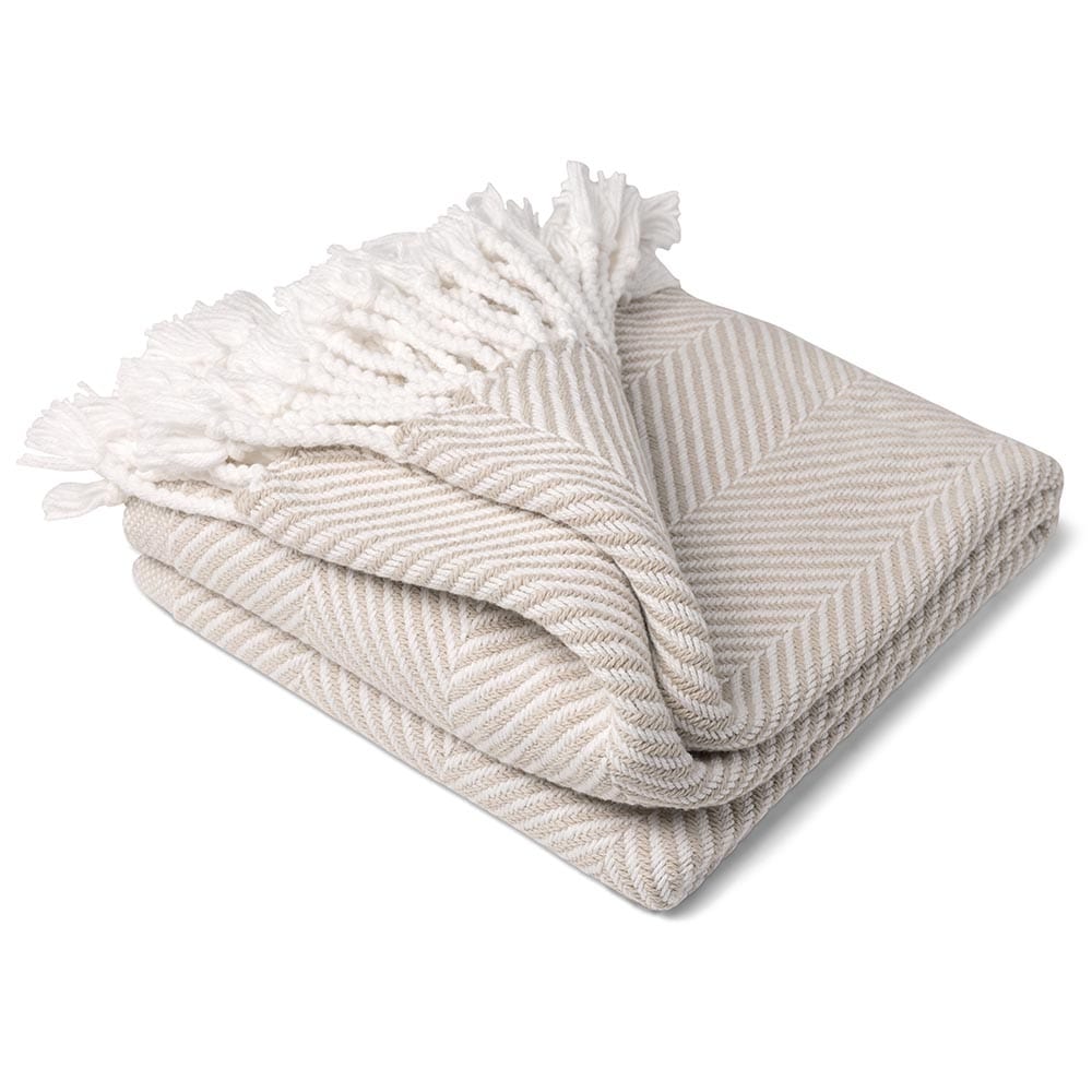 Monhegan Cotton Throw With Fringe active All Throws Best Seller Cotton Throws Current Full Price FWM group-gallery Herringbone Collection Herringbone Throw machine washable personalization Regular Priced Throws