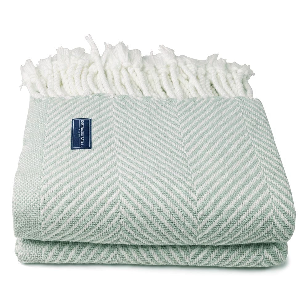 Monhegan Cotton Throw With Fringe active All Throws Best Seller Cotton Throws Current Full Price FWM group-gallery Herringbone Collection Herringbone Throw machine washable personalization Regular Priced Throws