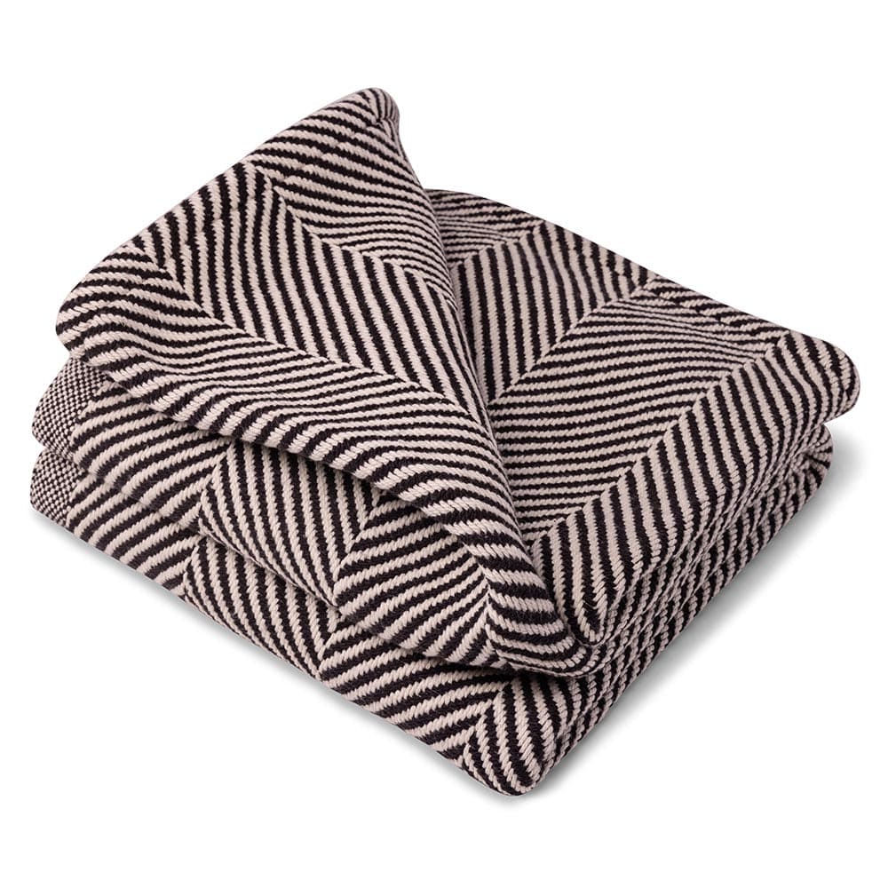 Monhegan Cotton Throw Without Fringe - Ebony active All Throws Best Seller Cotton Throws Current Full Price FWM group-gallery Herringbone Collection Herringbone Throw machine washable Monhegan Cotton Throw Without Fringe New Lower Price personalization Regular Priced Throws