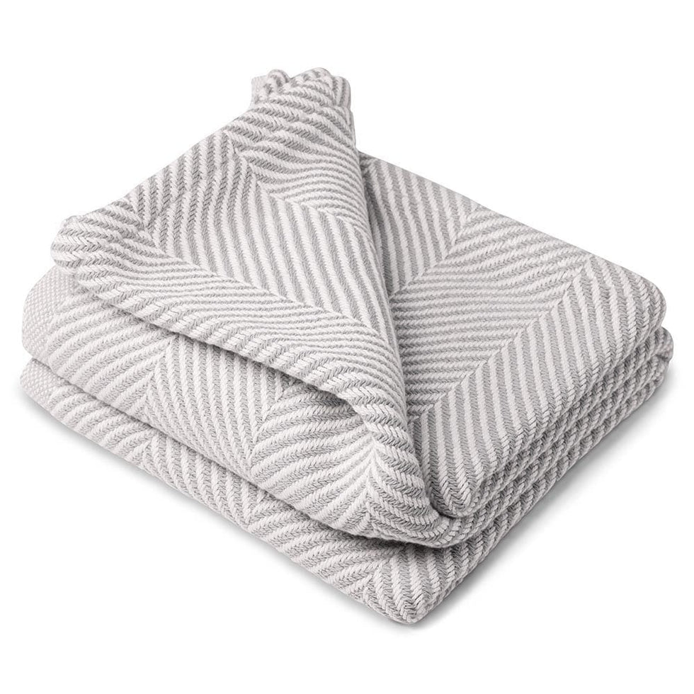 Monhegan Cotton Throw Without Fringe, Made in USA Brahms Mount