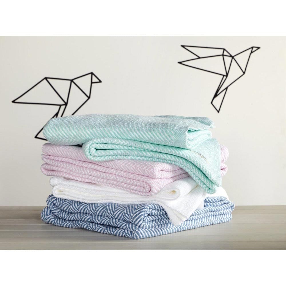 Penobscot Cotton Baby Blanket - Denim active Current Full Price group-gallery machine washable Patterns & Plaids Penobscot Cotton Baby Blanket personalization