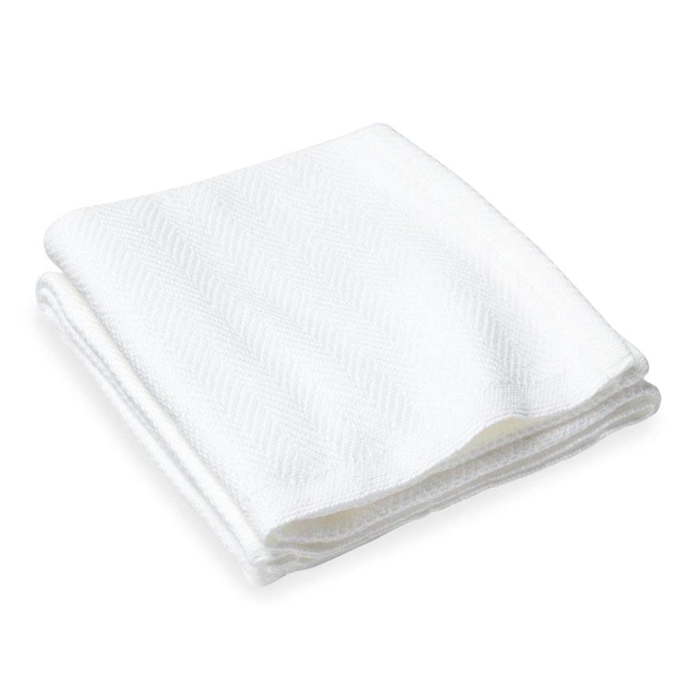 Penobscot Cotton Baby Blanket - White 36" x 46" active Current Full Price group-gallery machine washable New Lower Price Patterns & Plaids Penobscot Cotton Baby Blanket personalization
