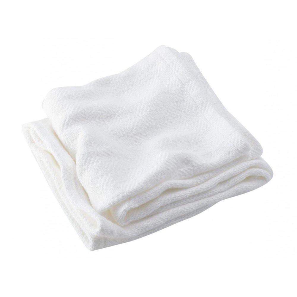 Pogonia Cotton Baby Blanket - White 36" x 46" active Current Full Price group-gallery machine washable New Lower Price Patterns & Plaids personalization Pogonia Cotton Baby Blanket