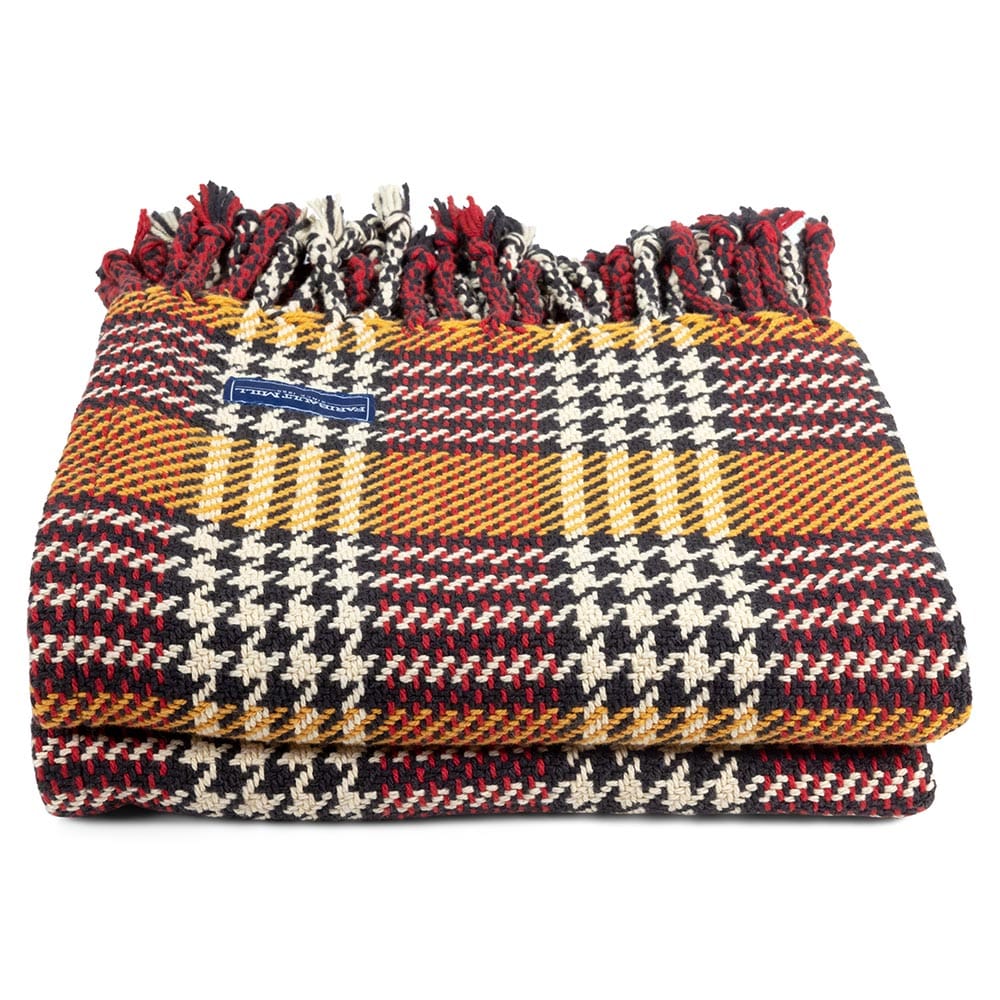 Portland Plaid Cotton Throw active machine washable