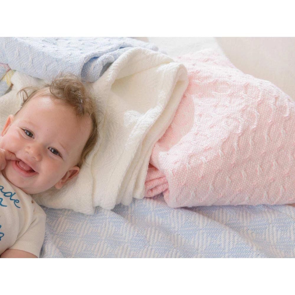 Sandpiper Cotton Baby Blanket - Pale Pink active Current Full Price group-gallery machine washable personalization Sandpiper Cotton Baby Blanket Solids
