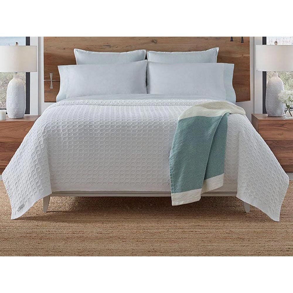Vanburen Cotton Blanket - White active Current Full group-gallery King machine washable Queen Solids Twin Vanburen Cotton Blanket