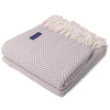 Monhegan Cotton Throw With Fringe - Dove Gray