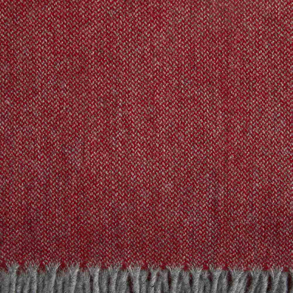 Factory Second Ashby Twill Wool Throw - Red
