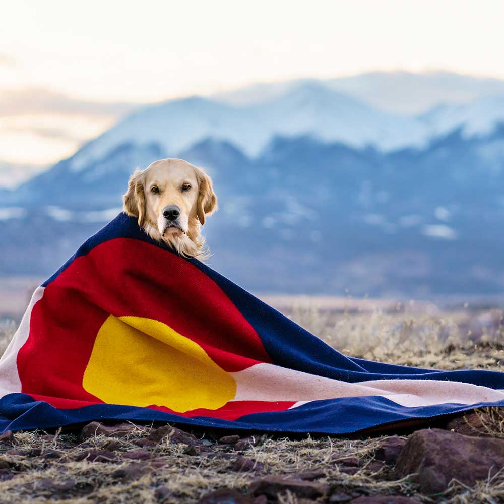 Colorado Flag Wool Throw active Current Dry clean or hand wash Full Price Great Flags