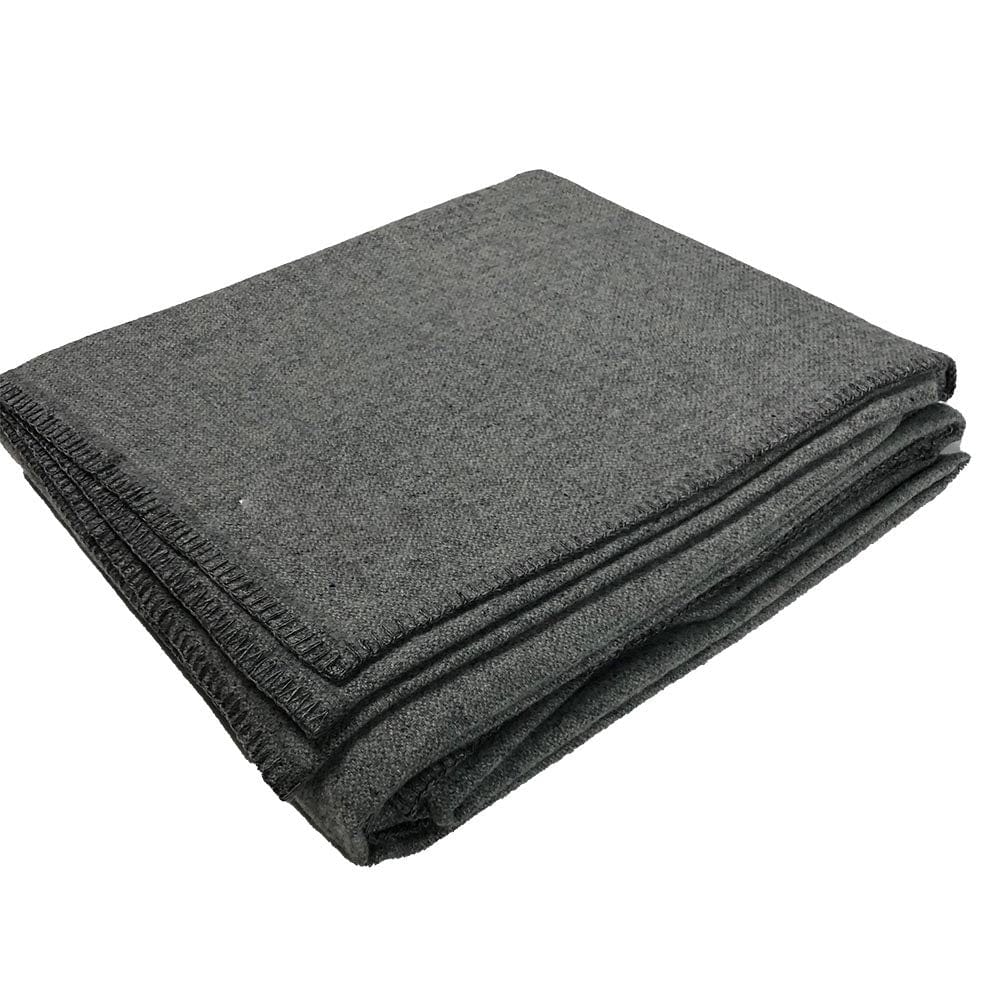 Factory Second Lakefront Wool Blanket - Gray active Factory Second Lakefront Wool Blanket King machine washable Queen Solids Twin