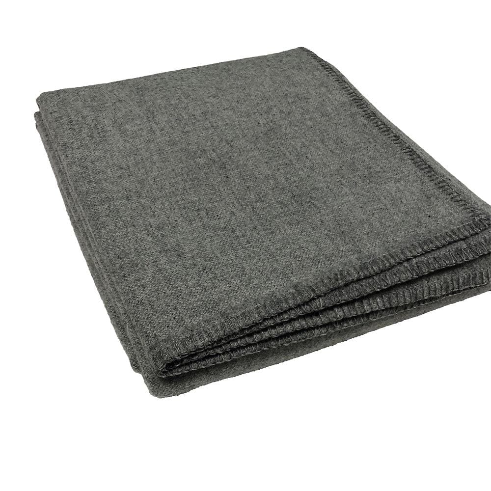 Factory Second Lakefront Wool Blanket - Gray active Factory Second Lakefront Wool Blanket King machine washable Queen Solids Twin