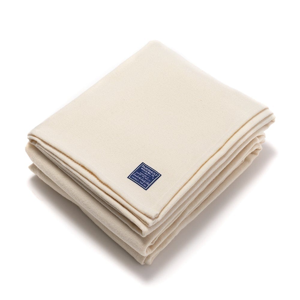 Factory Second Lakefront Wool Blanket - Pearl active machine washable Solids