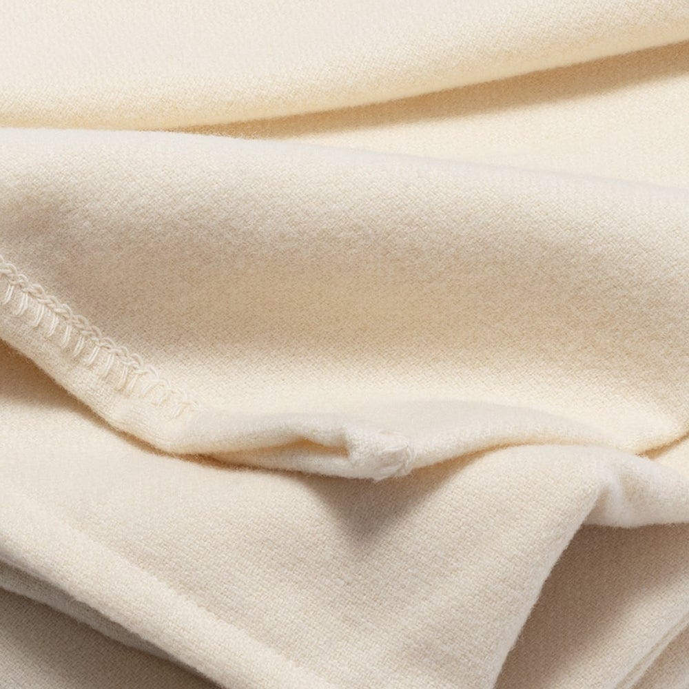 Factory Second Lakefront Wool Blanket - Pearl active machine washable Solids